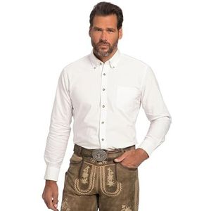 JP 1880 Heren grote maten Menswear L-8XL hemd, klederdrachthemd, halve mouwen, Kent kraag, Modern Fit 723283, sneeuwwit, 7XL