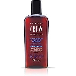 AMERICAN CREW Anti-Dandruff shampoo, 250 ml, anti-roos shampoo voor mannen, haarproduct voor reiniging en verzorging van de hoofdhuid, helpt jeuk en roos te voorkomen