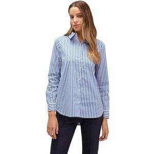 Street One Gestreepte hemdblouse voor dames, Fresh Intense Gentle Blue, 34