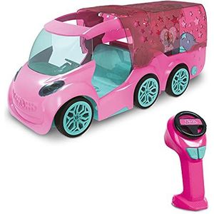 MONDO Mattel Barbie DJ Express Deluxe 2-in-1 draadloze auto 2-zits + DJ-console voor kinderen van Barbie – realistische details – fuchsia – 63685