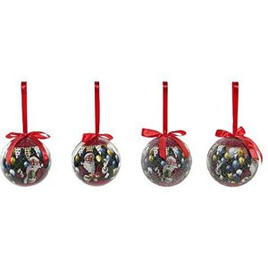 DKD Home Decor Kerstballen, PVC, 7 stuks, 7,5 x 7,5 x 12 cm