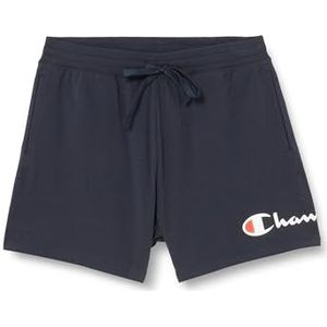 Champion Legacy Icons W - Contrast Logo Cotton Lycra Shorts, Marineblauw, XL Dames SS24, Navy Blauw, XL
