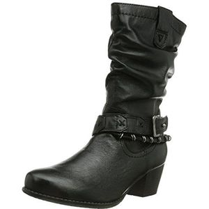 Jana 25354 dames biker boots, zwart, 41 EU Breed