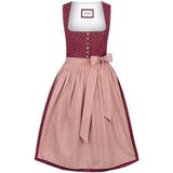STOCKERPOINT Dirndl 'Gina'  bordeaux / bourgogne / pastelrood / wit