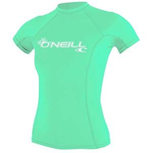 O'Neill Dames Wms Basic Skins Rash Guard Shirt met korte mouwen, licht aqua, XL EU