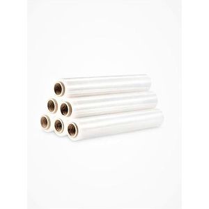 LEOFLA 6 x uittrekbare folie, handmatig, kleur: wit, 1 rol à 1,8 kg, hoogte 50 cm