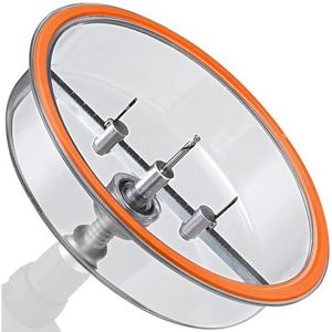 Jonard Tools AHC-10, professionele ronde gatenzaagsnijder, inclusief stofschild en koffer, snijdt multiplex gipsplaat sheetrock acryl tot 1 1/16 ""dik, verstelbare gatgrootte 2.2"" tot 10