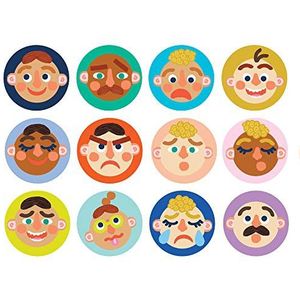 Manhattan Toy 158970 maken van gezichten geheugen en gezichtsherkenning matching spel devlopmental en emotie speelgoed, meerkleurig