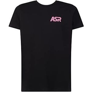 GIL ASR T-shirt voor heren, zwart en fluo-roze, medium, zwart en roze fluo, M