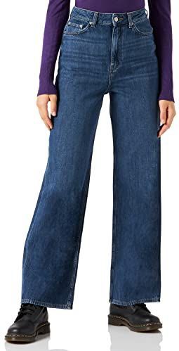 Jack & Jones - Denim - Donkerblauwe Jeans - Wijde Pasvorm - Hoge Taille