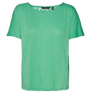 VERO MODA Dames VMMARIJUNE SS LACE TOP JRS T-shirt, helder groen, M, bright green, M