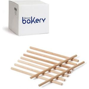 Decora, 9280116 1000 stokjes van berkenhout, geschikt voor contact met levensmiddelen, voor ijs, koekjes, lollipop of cake op stelen, afmetingen: 6 x H 160 mm