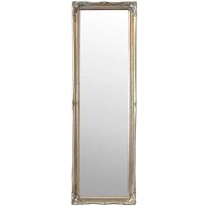 Prachtig sierlijke antieke zilveren vintage stijl vloer staande dressing spiegel - totale grootte: 49 inch x 16 inch (125cm x 40cm)