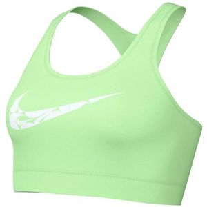 Nike Dames Sportbeha Swsh Long-Sleeve Hbr Bra, Vapor Green/Bicoastal, FN2898-376, XS