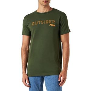Jeep T-shirt heren, Rifle Green/Nacho Ye, S