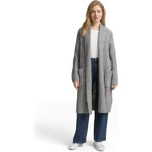 TOM TAILOR - Oversized Vest - Donkergrijs - Wijde Pasvorm - Lange Mouwen