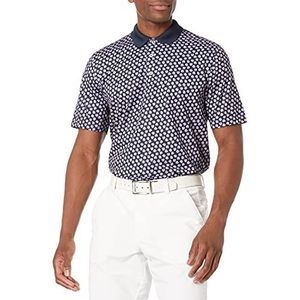 Amazon Essentials Men's Sneldrogend golfpoloshirt met normale pasvorm (verkrijgbaar in grote en lange maten), Marineblauw Zeeschelpen, L