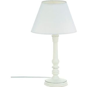Tafellamp Wit Hout - 20 cm x 36 cm