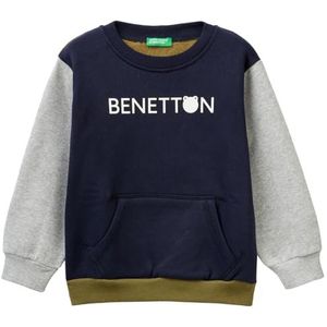United Colors of Benetton Sweatshirt met capuchon voor kinderen en jongens, Color Block 901, 2 jaar