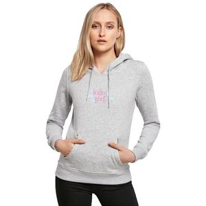 Miss Tee Capuchontrui voor dames Baby Girl Hoody, casual hoodie met opdruk op de voorkant, regular fit, maten XS - 5XL, Heather Grey, 3XL