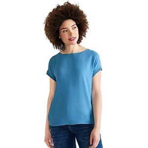 Street One T-shirt met korte mouwen voor dames, Splash Blue, 42