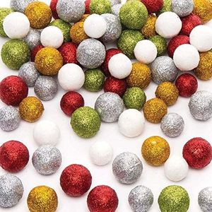 Baker Ross AR824 kerstballen van polystyreen, diverse maten - creatieve kerstkunst en knutselbenodigdheden voor kinderen om te maken en te versieren (6 g per verpakking)