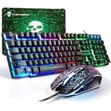 Gaming - Toetsenbord en Muis Set - Zwart - 104 Toetsen - 2400 DPI - USB Bedraad