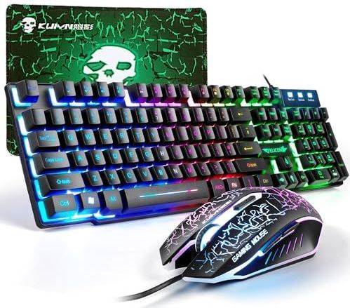 Gaming - Toetsenbord en Muis Set - Zwart - 104 Toetsen - 2400 DPI - USB Bedraad