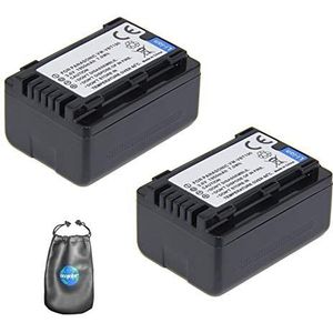 amsahr® ValuePack (2 Count): Digitale vervangingscamera en Camcorder Batterij voor Panasonic VW-VBT190, HC-V Series: HC-V110, HC-V130, HC-V160, HC-V180-Inclusief Lens Accessories Pouch