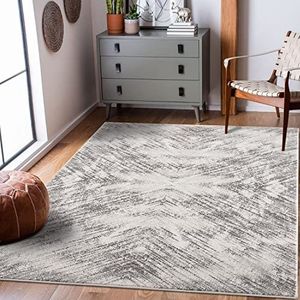 carpet city Tapijtloper woonkamer - ornamenten 80x300 cm grijs gemêleerd - moderne tapijten laagpolig
