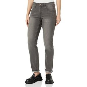 Cream Dames Jeans Slim Fit Straight Legs Cropped Lenght Midrise Waist Dames, Grijze denim, 24W