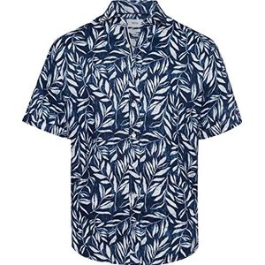 BRAX Heren Style Hardy P Pure Linen overhemd met korte mouwen van linnen, Ocean, XXXL, ocean, 3XL