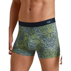 Calida Cotton Code Design New Boxer met zachte elastische tailleband voor heren, Laurel Green, 46-48