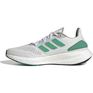 adidas Heren Pureboost 22 Sneakers, Ftwr White/Court Green/Core Black, 39 1/3 EU