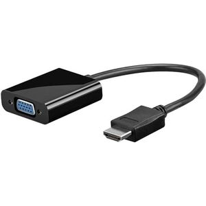 Goobay 68793 HDMI/VGA-adapter, vernikkeld, HDMI-stekker (type A) > VGA-bus (15-polig)