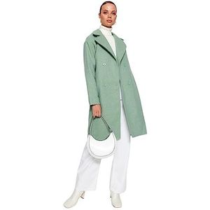 Trendyol FeMan oversized basic geweven jas, mint, 42, Munt, 40