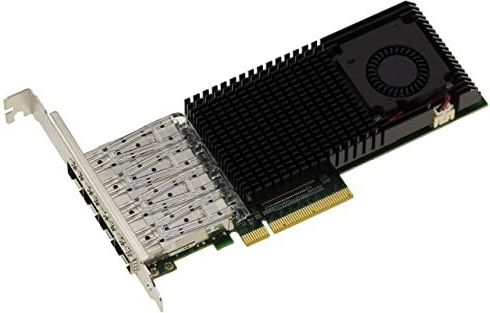 PCIe-controllerkaart - 10G SFP+ - 4 Poorten - CHIPSET Intel JL82599ES - 10GbE Ethernet Network Adapter