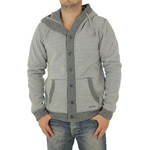 Japan Rags HSTANFUR000ML Sweatshirt met capuchon, lange mouwen, heren - grijs - Medium