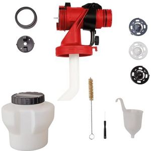 Originele Einhell verfspuitopzetstuk (verfspuitsysteem accessoires, spuitopzetstuk met 1200 ml verfreservoer, incl. 3 x sproeiers, reinigingsborstel, spuitpistoolkop)