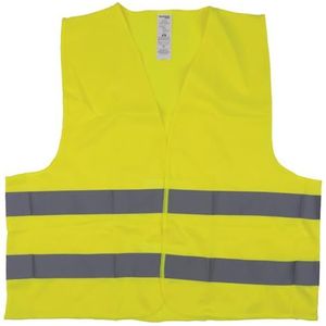 DONAU SAFETY Veiligheidsvest 360° rondom, 1 stuk, neongeel, maat 2XL, wasbaar, veiligheidsvest, EN ISO 20471, voor volwassenen, voor auto, vrachtwagen, 1 stuk