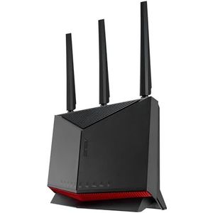 Asus RT-BE86U BE6800 Dual-band WiFi 7 Router, ondersteunt 4096-QAM, Multi-link operation (MLO), AI WAN-detectie, AiMesh-ondersteuning, gratis netwerkbeveiliging en uitgebreide VPN-functies