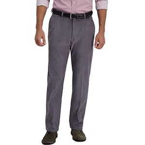 Haggar Men's Corduroy Classic Fit Flat Front Expandable Waistband Pant
