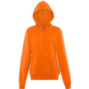 Hoona Modieuze trui hoodie voor dames, polyester, oranje, maat XL, oranje, XL