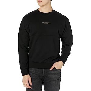 Armani Exchange Heren Cotton French Terry Utility Logo Drop Shoulder Pullover Sweatshirt, crocodile, XS