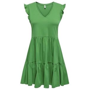 ONLY Onlmay Cap Sleev Fril Dress JRS Noos mini-jurk voor dames, Green Bee, M