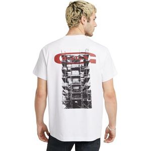 G-STAR RAW Heren Steigers Terug Gr Regular Tee T-Shirt, Wit (Wit D25141-c812-110), XXL, Wit (Wit D25141-c812-110), XXL