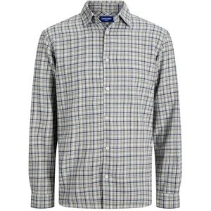 JACK & JONES - Overhemd - Beige - Geruit - Lange Mouw