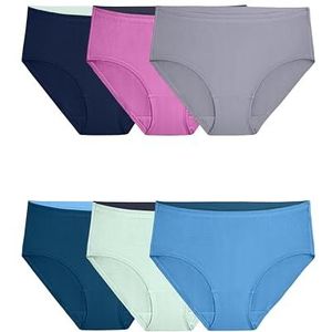 Fruit of the Loom Underwear ademende slips (regular & plus size) boxershorts (set van 6) dames, Slip met lage taille - Micro Mesh - 6 stuks, 34