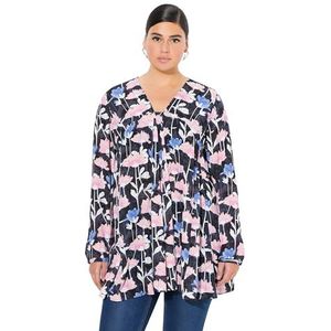 Ulla Popken - Tuniek - Marine / Hemelsblauw / Rosa / Wit