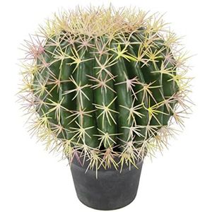 Kunstplant kogelcactus in pot kunstcactus vervalste planten cactusvijg kunstmatige knollige stekelige cactus decoratie aloë vera schoonmoederstoel schoonmoederstoel echinocacacteen bal